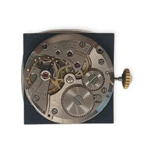 Movimento Meccanico / Calibro Universal Genève 330 Vintage con Quadrante Nero Art Déco e Corona
37/2022-014U