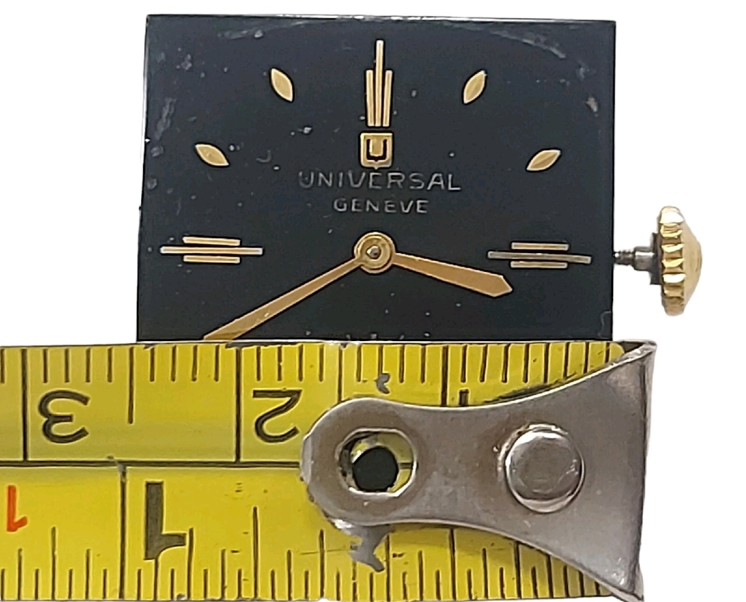 Movimento Meccanico / Calibro Universal Genève 330 Vintage con Quadrante Nero Art Déco e Corona
37/2022-014U - immagine 10
