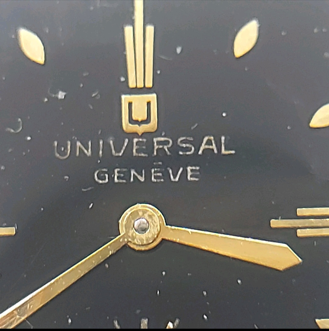 Movimento Meccanico / Calibro Universal Genève 330 Vintage con Quadrante Nero Art Déco e Corona
37/2022-014U - immagine 8
