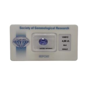 Pietra Zaffiro naturale Ceylon ct 4.00 ovale sfaccettato - EURO 900