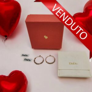 Orecchini Dodo Mini granelli cerchio oro rosa 9 kt e argento - EURO 200