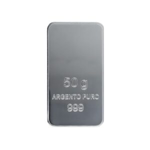 Lingotto argento blisterato da 50g