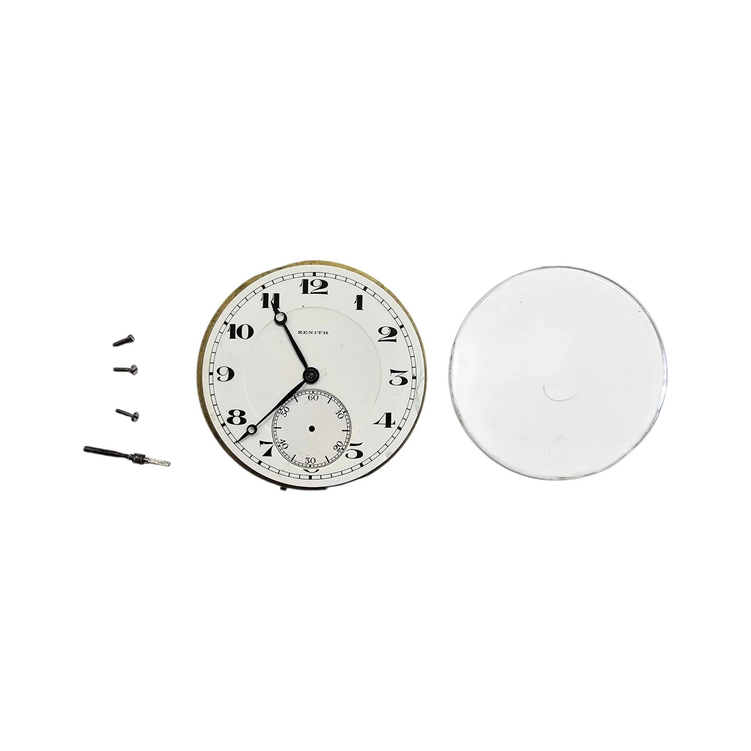 Movimento da tasca vintage Zenith firmato sulla platina con numero di serie 2421928. - immagine 2